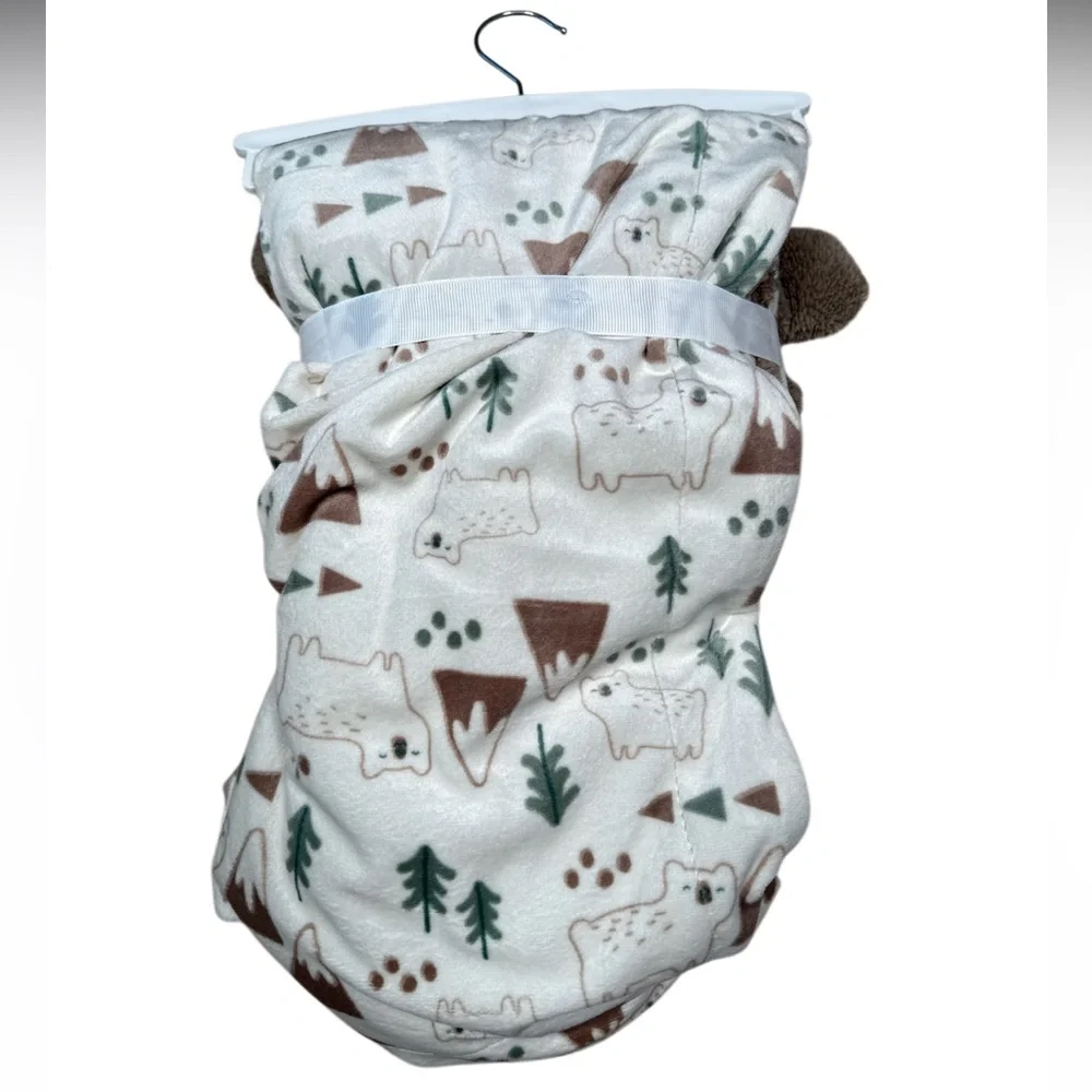 Dream Gro 2 Piece Set Brown Neck Pillow and Bear Baby Blanket